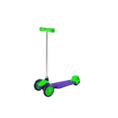 China Sturdy Purple PP+Aluminum Material 3 Wheel EL Fast Scooter Kids Import China Scooters for sale