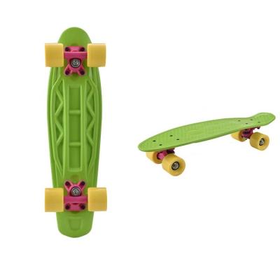 China Wholesale Cheap Customized Small Logo 22 Inch Mini Skate Board Complete Plastic Skateboard For Kids for sale