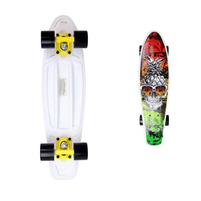 China Factory Price 4 Small Wheel Plastic Skateboard 24 in Custom Penny Board Plastic Board Skateboard for sale