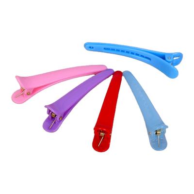 China Wedding Long Plastic Crocodile Platypus Clip Hairdressing Barber Spring Hair Clips For Sale TEEJOIN-DC01 for sale