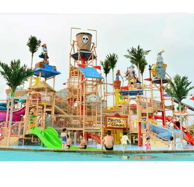 China Fiberglass Multi Purpose Water Play System , Fiberglass Water House One-stop Water Slide Solution Middle East Imported Children Playgrounds adults for sale