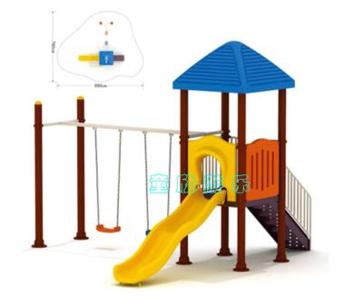 China High Quality Beautiful Colorful Outdoor Playground Equipment Slide Small Plastic Slide With Swing For Kids for sale