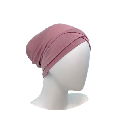 China Wholesale Cotton Female Cross Scarf Muslim Scarf Hat for sale