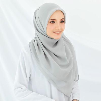 China 2021Malaysian Single Square Cotton Viscous Headscarf Muslim Women's Scarf for sale