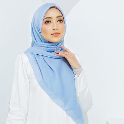 China Wholesale Malaysian Women's Scarf Square Plain Cotton Viscous Headscarf Muslim Headscarf for sale