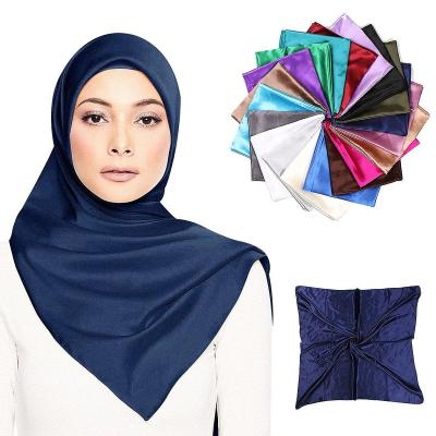 China 2021Wholesale Malaysian Muslim Muslim Women's Bubble Satin Bubble Scarf Bald Scarf Shawl for sale