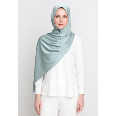 China High Quality Malaysian Sheer Plain Satin Scarf Muslim Women's Shawl Scarf for sale