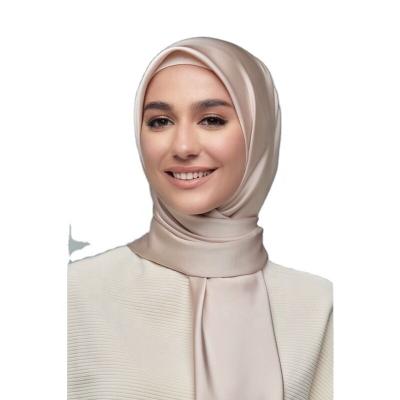 China High Quality Malaysian Sheer Single Satin Scarf Muslim Satin Shawl Scarf for sale