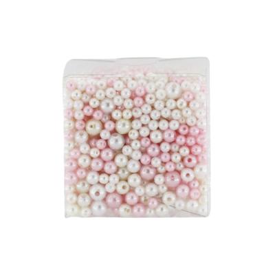 China China Custom 8cm Mixed Round Pearl Beads With Holes Artificial Resin Beads For Christmas Holiday DIY Party Accessories Craft for sale