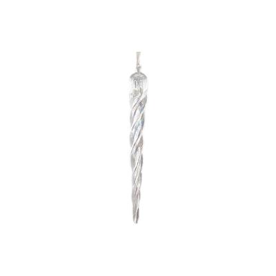 China Popular Indoor Christmas Gift Irregular Shaped Party Ornaments, Christmas Clear Glass Icicle Hanging Ornament for sale