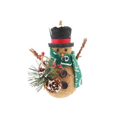 China Christamas Tree Decoration Window Christmas Gift Foam Snowman Ornaments With Fabric Wrap Craft For Christmas Tree Dress Up Stage Layout Holiday Decorations for sale