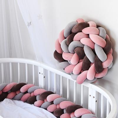 China Pophorn Four-Strand Knot Folded Mini Crib Pillow Cushion Crib Custom Maternity Multifunctional Bumper for sale