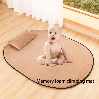 China Pophorn Kids Room Decoration Non-slip Blanket Solid Color Climbing Mat Eco-Friendly Children Baby Room Carpet Gaming Play Memory Foam Mat for sale