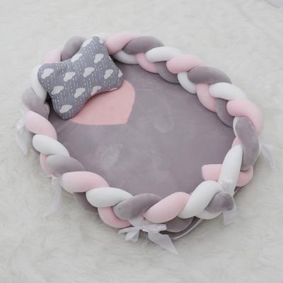 China Modern Pophorn Braided Twist Playpen Safety Photography Sleep Support Wholesale Newborn Baby Crib Cot Bedding Set For Baby Crib for sale