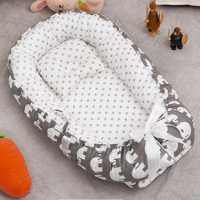 China Modern Safety Blanket Cotton Side Pophorn Travel Barrier Single Baby Bedding Set Newborn Baby Sleep Bed for sale