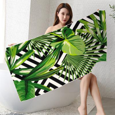 China Pophorn Sustainable Design Your Own Hawaiian Surfing Beach Swimming Eco Friendly Boho Microfiber Beach Towel for sale