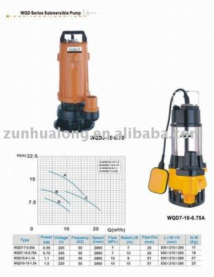 China Sweage to cut WQ/WQD (cut) 2 sweage submersible pump for sale