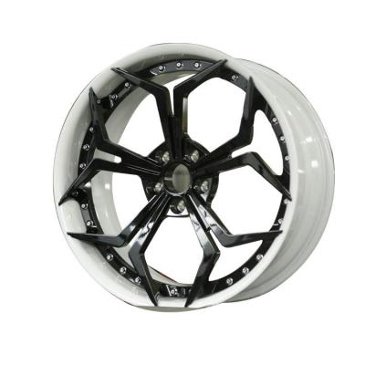 China Drive Wheel Custom 20 Inch Silver Passenger Car Tires 2 Piece Forged Wheels for sale