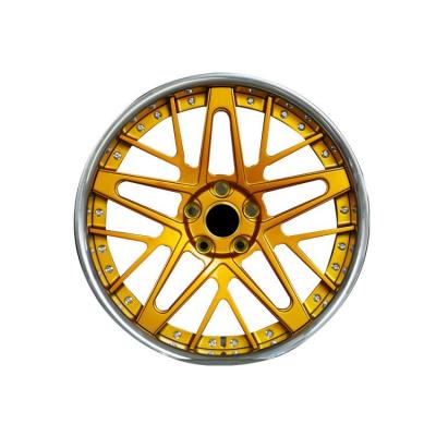 China Drive Wheel Customize Double Color 2 Pieces Forged Wheels Blank Car Rims for sale