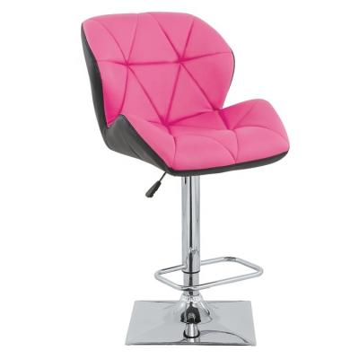 China Hemicycle Eco-friendly Modern Pink Casino Used Height PU Bar Stool Chair for sale