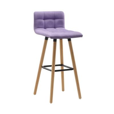 China Factory Price Modern High Bar Chair High Quality Fabric Chair Outdoor Wood Legs for sale