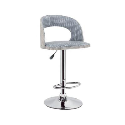 China 360 Degree Rotating Luxury Modern Height Adjustable PU Bar Stools Chair With Backrest for sale