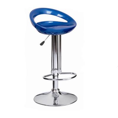 China 360 degree rotating colorful adjustable plastic bar stool with chrome base, ABS modern popular chair H-104 for sale