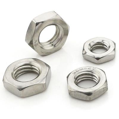 Cina DIN439-2 M3 M6 M8 M12 M16 Stainless Steel Hex Nut Wholesale Ss Hex Jam Nut in vendita