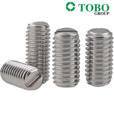 China TOBO 304 316 stainless headless screw slotted head screw DIN551 en venta