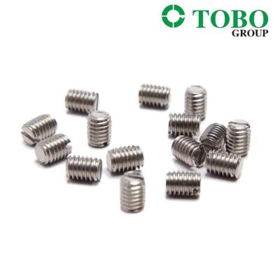 China Fastening Screws Stainless Steel Din551 Slotted Set Screws With Flat Point Grub Screw M4m5m6 en venta