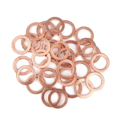 China Copper Flat Washer M2 - M20 DIN988 Sealing Copper Thin Flat Gasket Plain Washers zu verkaufen