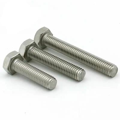 China Gr.2 Titanium Hex Bolt DIN 933 Grade 10.9 M8x40mm Hex Head Steel Bolts Polishing for sale