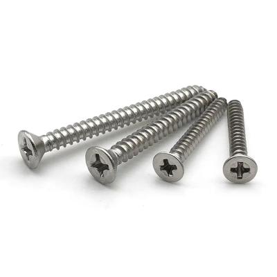 China Stainless Steel Cross Head Concrete Screw M8 Flat Head Wood Self Tapping Screws en venta