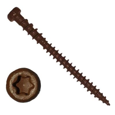 China Deck screw torx outside black brown coated 3