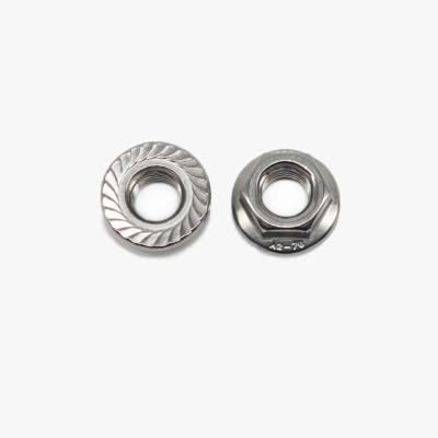 중국 Hex flange nuts DIN6923  lock nuts serrated  ss304  Hexagon Nuts With Flange ss304 판매용