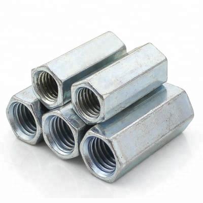 China M6*18mm califican 12,9 galvanizaron la nuez larga de acero DIN6334 del hilo del acoplamiento del conector en venta