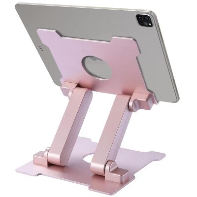 China Quality (Size) Adjustable Tablet Stand, Solid Aluminum Eye Level Foldable Adjustable Up to 13.5 in Tablets Holder for sale