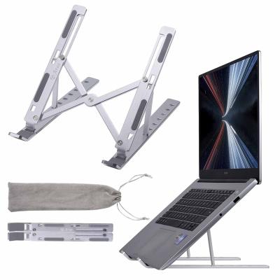 China High quality portable foldable aluminum adjustable height laptop notebook macbook laptop stand (waist) adjustable stand for sale for sale