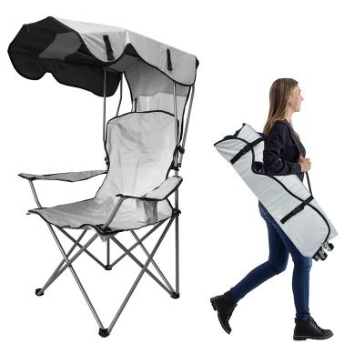 China Durable White High Quality Comfortable Outdoor Canopy Chair , Durable Sun Seat Protection Camping Chair With Bag for sale