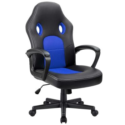 China Best Selling Modern Convertible PU E-sport Leather Chair Lift 2021 Swivel Height Adjusting Office Chair Gaming Chairs With Headrest for sale