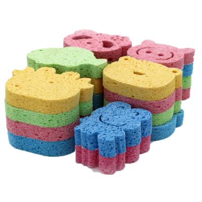 China EXFOLIATE Customize Cute Cartoon Children Bathe Sponge Bath Tool Environmental Protection Baby Soft Sponge Bath for sale