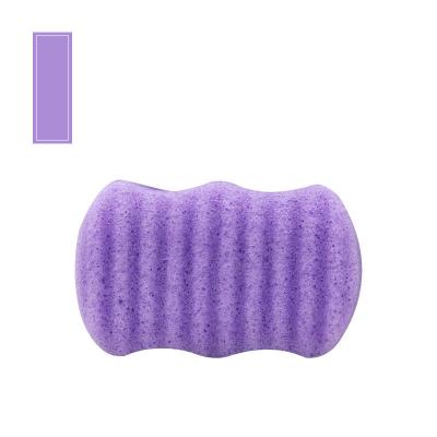 China EXFOLIATE good price natural wave shape konjak bath sponge with 9 colors for kids and adults for sale