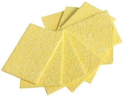 China High Temperature Clean Iron Cleaning Pads Yellow Iron Soft Tip Replacement Iron Cleaner Heavy Duty Welding Sponge for sale