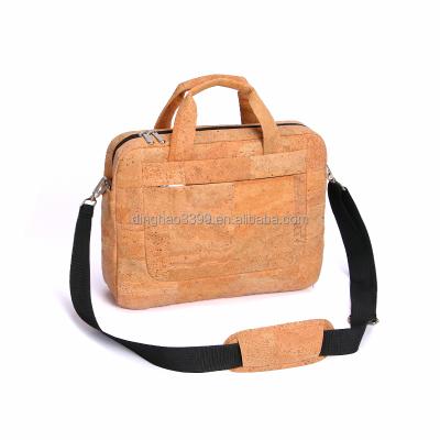 China High quality recycle hot selling multiple waterproof portable bag cork paper laptop bag for business; Wholesales Fashionable Portable Cork Briefcase Bag Factory Stain Retro for sale