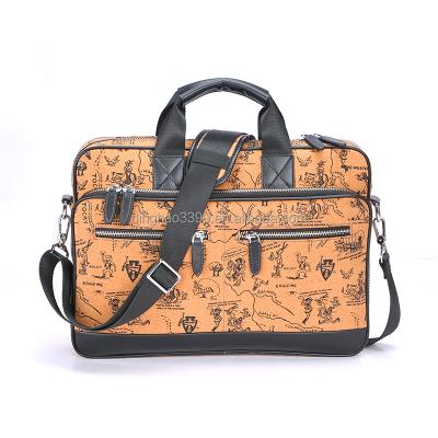 China High quality recycle hot selling high quality waterproof bag cork paper laptop bag for business; Retro Style Custom Cork Briefcase Bag Factory Stain for sale