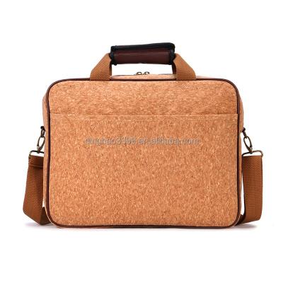 China High quality factory hot sale fashionable waterproof stain cork paper laptop bag for university students; Custom New Style Cork Computer Bag For Business Bag for sale