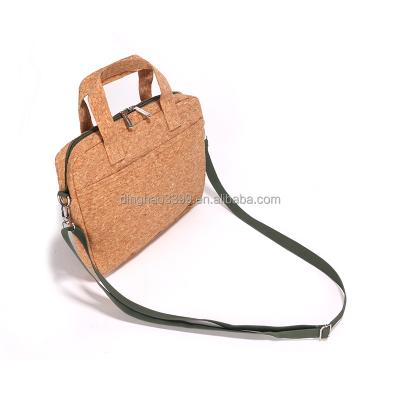 China Wholesale Latest Lightweight Cork Laptop Bags, Lightweight Travel Laptop Briefcase With Cork, Eco-friendly Laptop Bag With Shoulder for sale