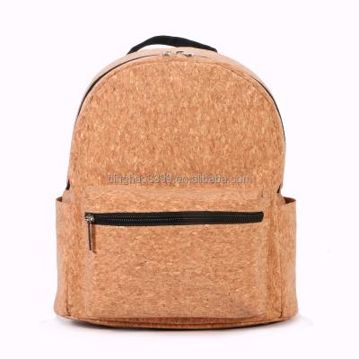 China Wholesale custom logo lightweight white cork paper backpack, high quality girl lady cork school bag, ODM eco-friendly unique cork bag for sale