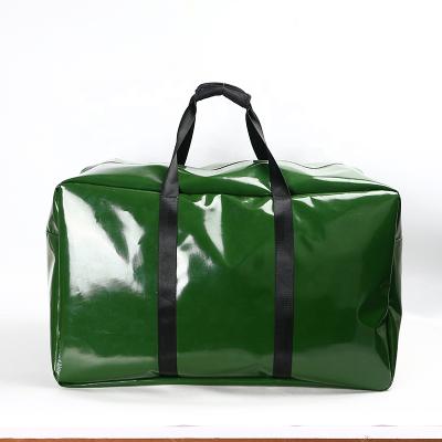 China New Design Durable Recycled Materials Soft Travel Bag Tarpaulin Canvas Single Shoulder Bag for sale