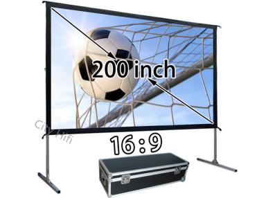 China Backyard Cinema 200'' 16 9 Projection Screen , Portable Presentation Screen Workshop for sale